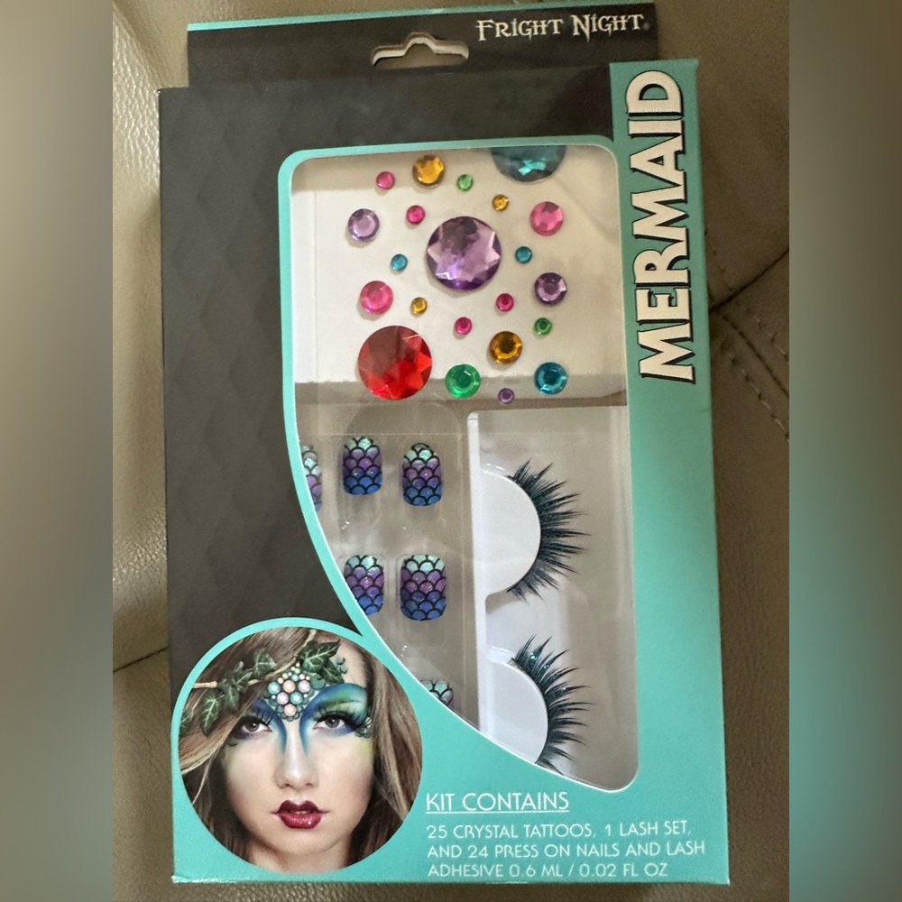 Mermaid Lash and Nail Set - Blue and Purple